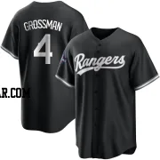 Robbie Grossman Men's Texas Rangers White Replica Black 2023 World Series Champions Jersey