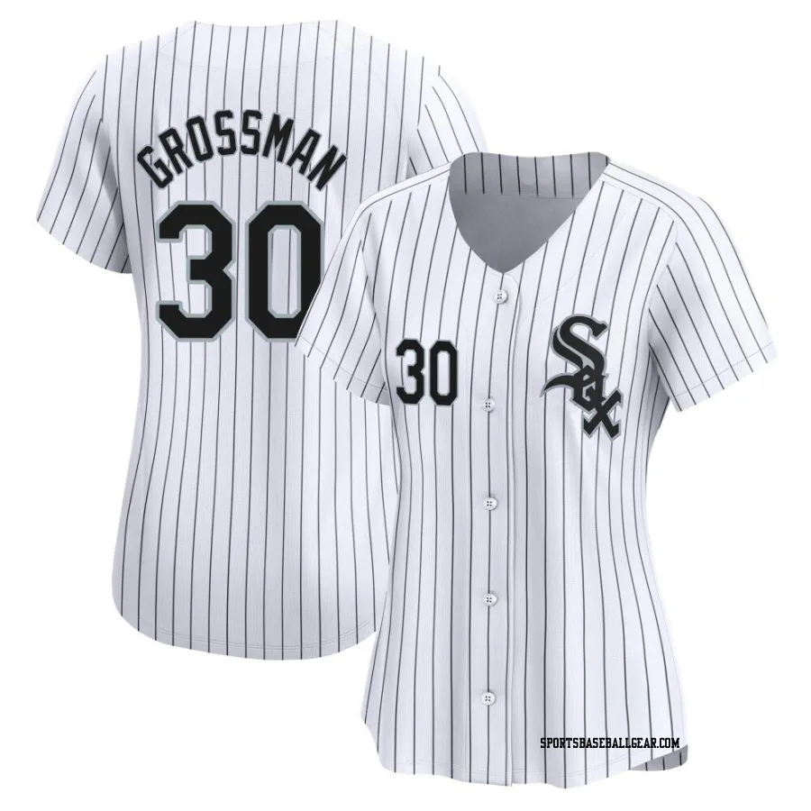 Robbie Grossman Women's Chicago White Sox White Limited Home Jersey