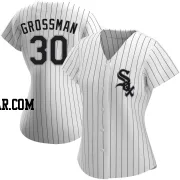 Robbie Grossman Women's Chicago White Sox White Replica Home Jersey