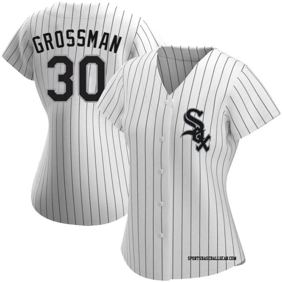 Robbie Grossman Women's Chicago White Sox White Replica Home Jersey