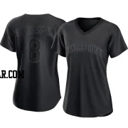 Robbie Grossman Women's Kansas City Royals Black Replica Pitch Fashion Jersey