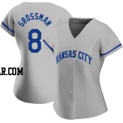 Robbie Grossman Women's Kansas City Royals Gray Authentic 2022 Road Jersey