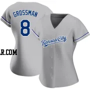 Robbie Grossman Women's Kansas City Royals Gray Authentic Road Jersey