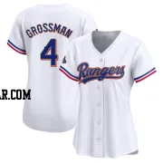 Robbie Grossman Women's Texas Rangers Gold Limited White 2024 Collection Jersey