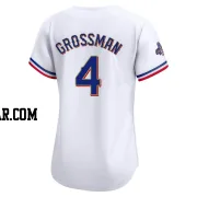 Robbie Grossman Women's Texas Rangers Gold Limited White 2024 Collection Jersey