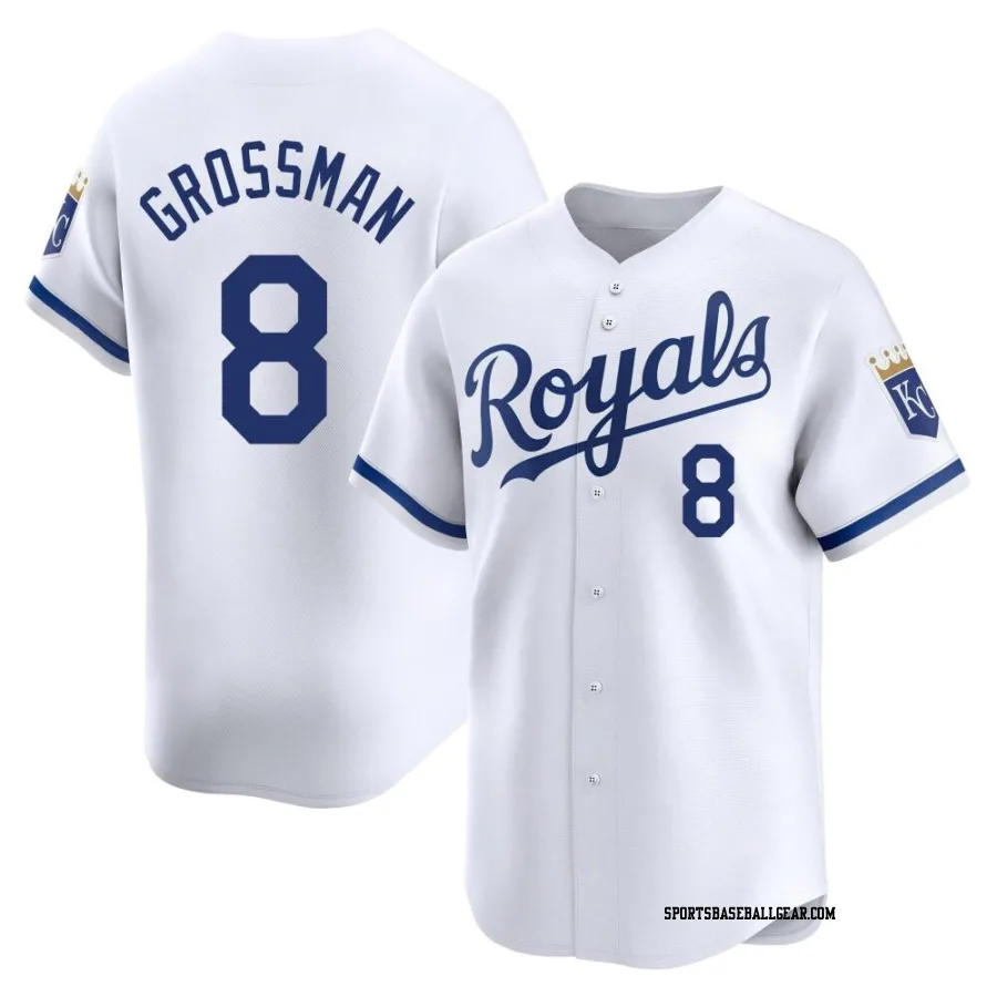 Robbie Grossman Youth Kansas City Royals White Limited Home Jersey