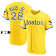 Robbie Ross Jr. Men's Boston Red Sox Gold/Light Authentic Blue 2021 City Connect Jersey