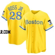 Robbie Ross Jr. Men's Boston Red Sox Gold/Light Replica Blue 2021 City Connect Player Jersey