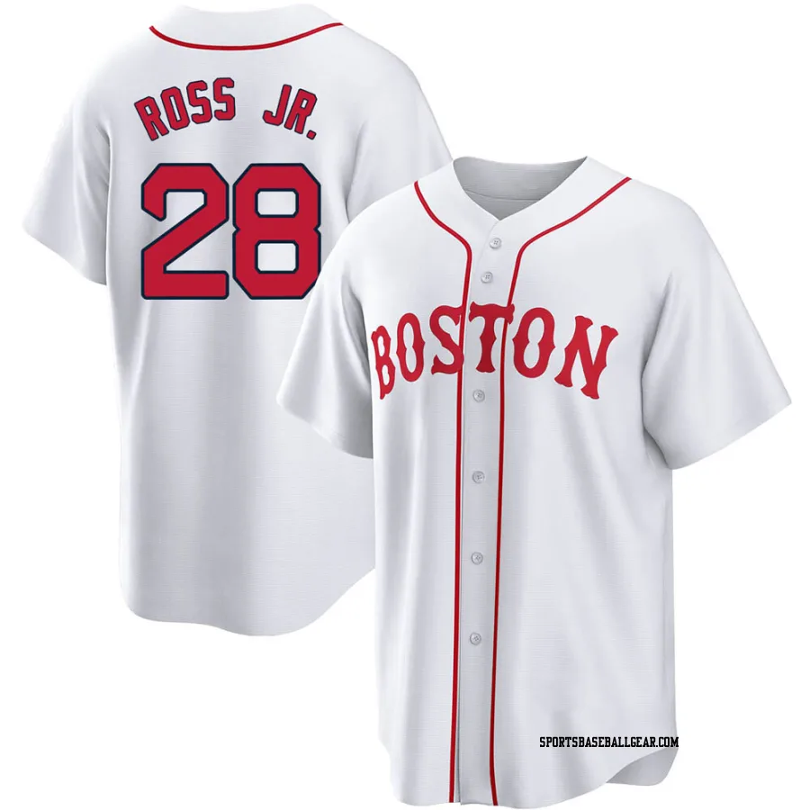 Robbie Ross Jr. Men's Boston Red Sox White Replica 2021 Patriots' Day Jersey