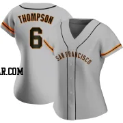 Robby Thompson Women's San Francisco Giants Gray Authentic Road Jersey