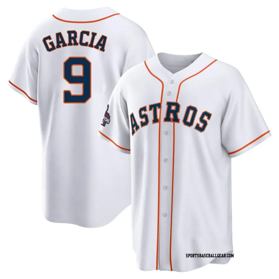 Robel Garcia Men's Houston Astros White Replica 2022 World Series Champions Home Jersey