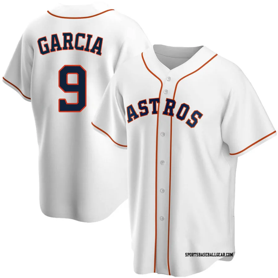 Robel Garcia Men's Houston Astros White Replica Home Jersey