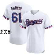 Robert Garcia Men's Texas Rangers Gold Elite White 2024 Collection Jersey