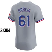 Robert Garcia Men's Texas Rangers Gray Elite Road Jersey