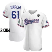 Robert Garcia Men's Texas Rangers White Authentic Home 2023 World Series Jersey