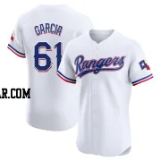 Robert Garcia Men's Texas Rangers White Elite Home Jersey