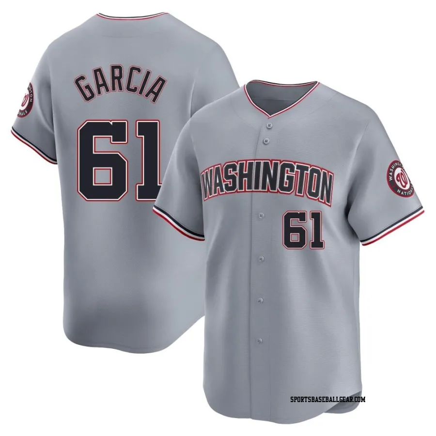 Robert Garcia Men's Washington Nationals Gray Limited Road Jersey