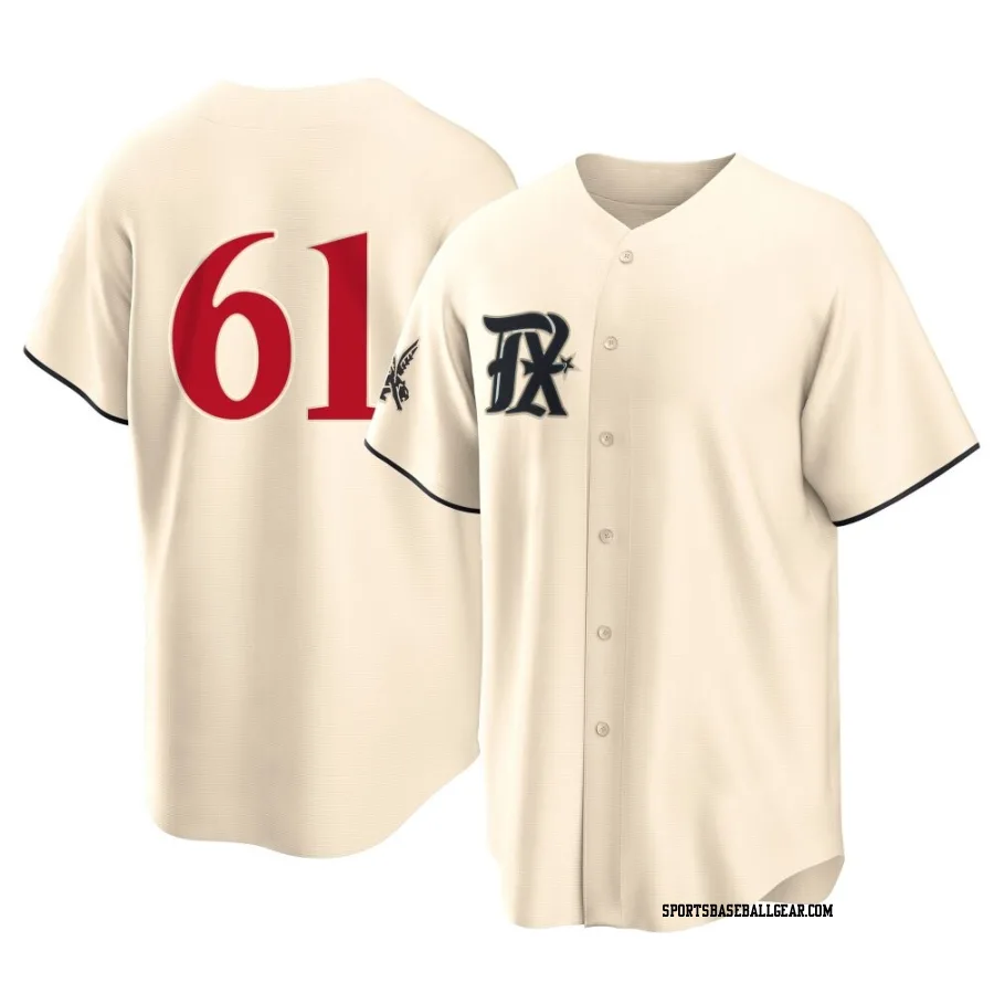 Robert Garcia Youth Texas Rangers Cream Replica 2023 City Connect Jersey