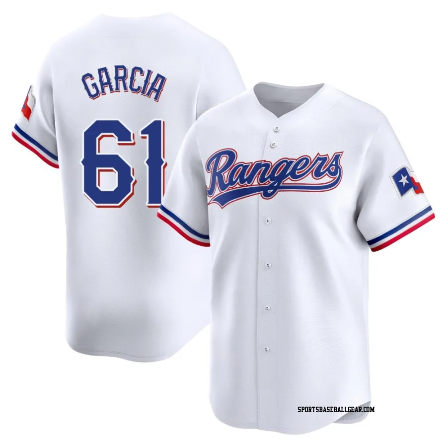 Robert Garcia Youth Texas Rangers White Limited Home Jersey