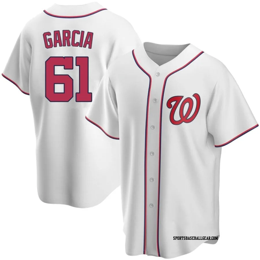 Robert Garcia Youth Washington Nationals White Replica Home Jersey