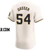 Robert Gasser Men's Milwaukee Brewers Cream Elite Home Jersey