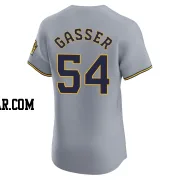 Robert Gasser Men's Milwaukee Brewers Gray Elite Road Jersey