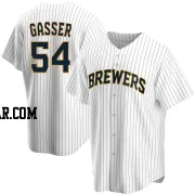 Robert Gasser Youth Milwaukee Brewers White Replica Home Jersey