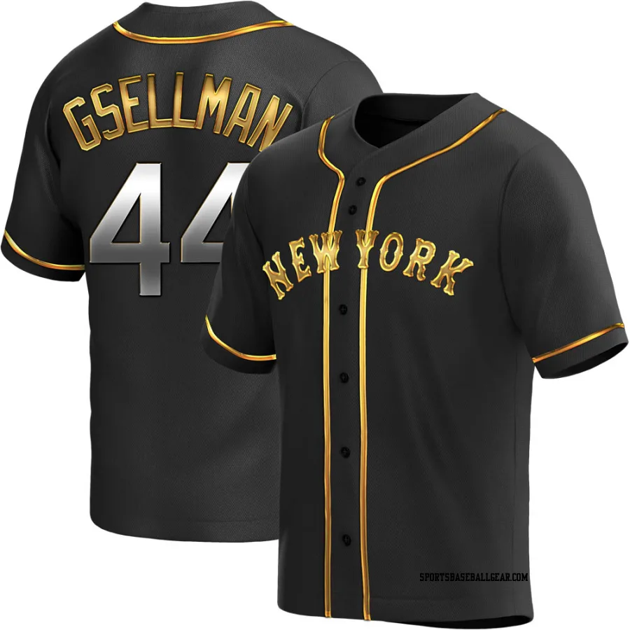 Robert Gsellman Youth New York Mets Black Golden Replica Alternate Jersey