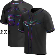 Robert Hassell III Men's Washington Nationals Black Holographic Replica Alternate Jersey