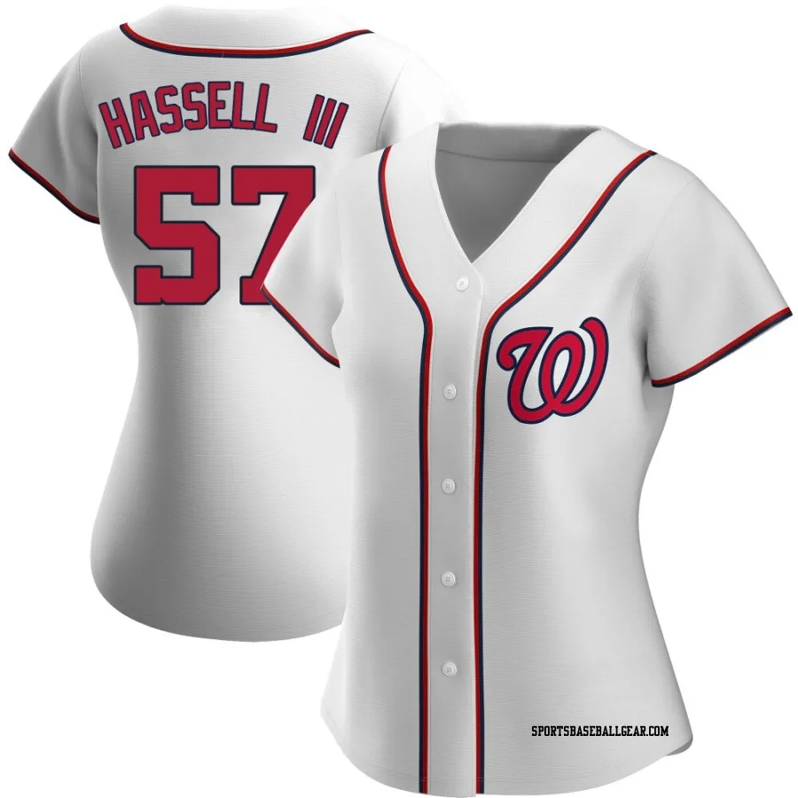 Robert Hassell III Women's Washington Nationals White Authentic Home Jersey