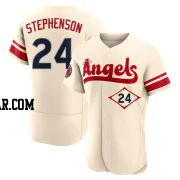 Robert Stephenson Men's Los Angeles Angels Cream Authentic 2022 City Connect Jersey