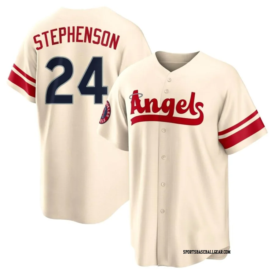 Robert Stephenson Men's Los Angeles Angels Cream Replica 2022 City Connect Jersey