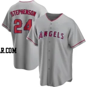 Robert Stephenson Men's Los Angeles Angels Replica Silver Road Jersey