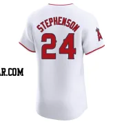 Robert Stephenson Men's Los Angeles Angels White Elite Home Jersey