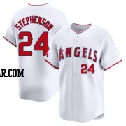 Robert Stephenson Men's Los Angeles Angels White Limited Home Jersey