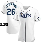 Robert Stephenson Men's Tampa Bay Rays White Authentic Home Jersey