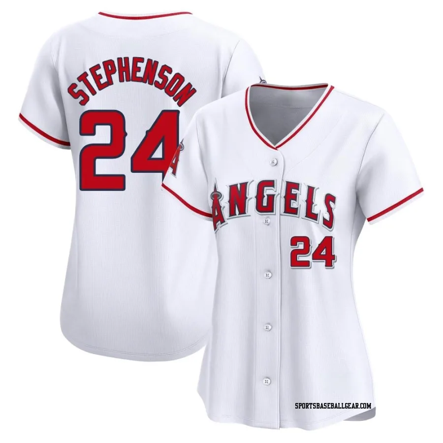 Robert Stephenson Women's Los Angeles Angels White Limited Home Jersey