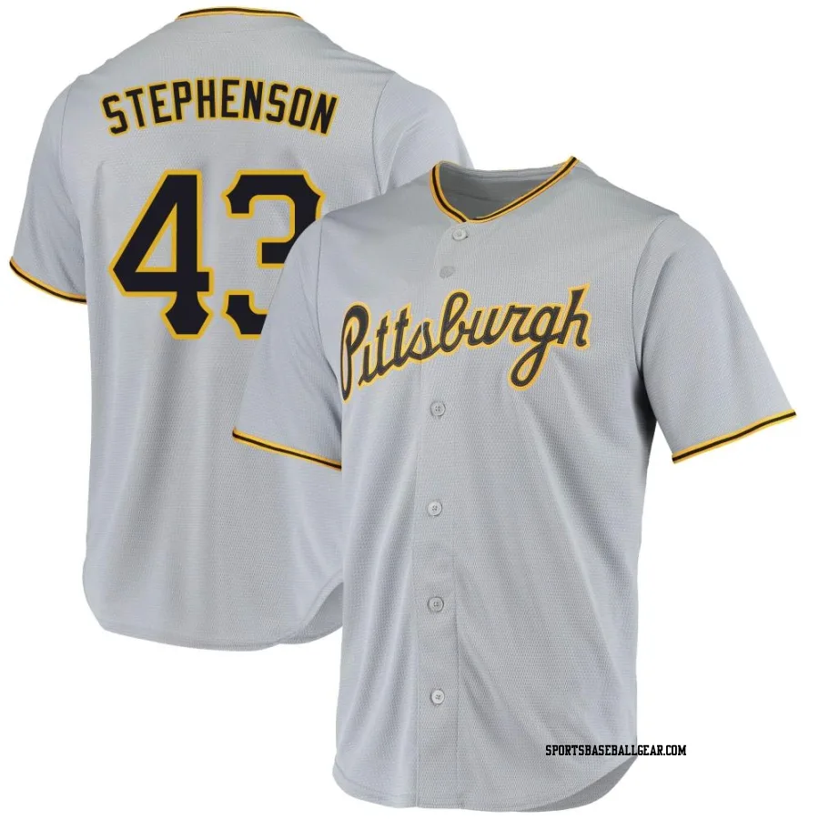 Robert Stephenson Youth Pittsburgh Pirates Gray Replica Road Jersey