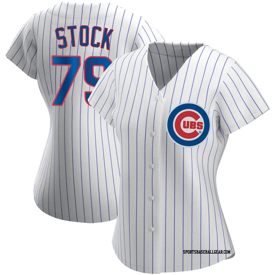 Robert Stock Women's Chicago Cubs White Authentic Home Jersey