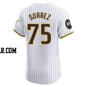 Robert Suarez Men's San Diego Padres White Elite Home Patch Jersey