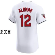 Roberto Alomar Men's Cleveland Guardians White Elite Home Jersey