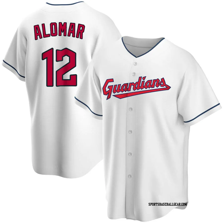 Roberto Alomar Men's Cleveland Guardians White Replica Home Jersey