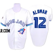 Roberto Alomar Men's Toronto Blue Jays White Replica 1993 Throwback Jersey