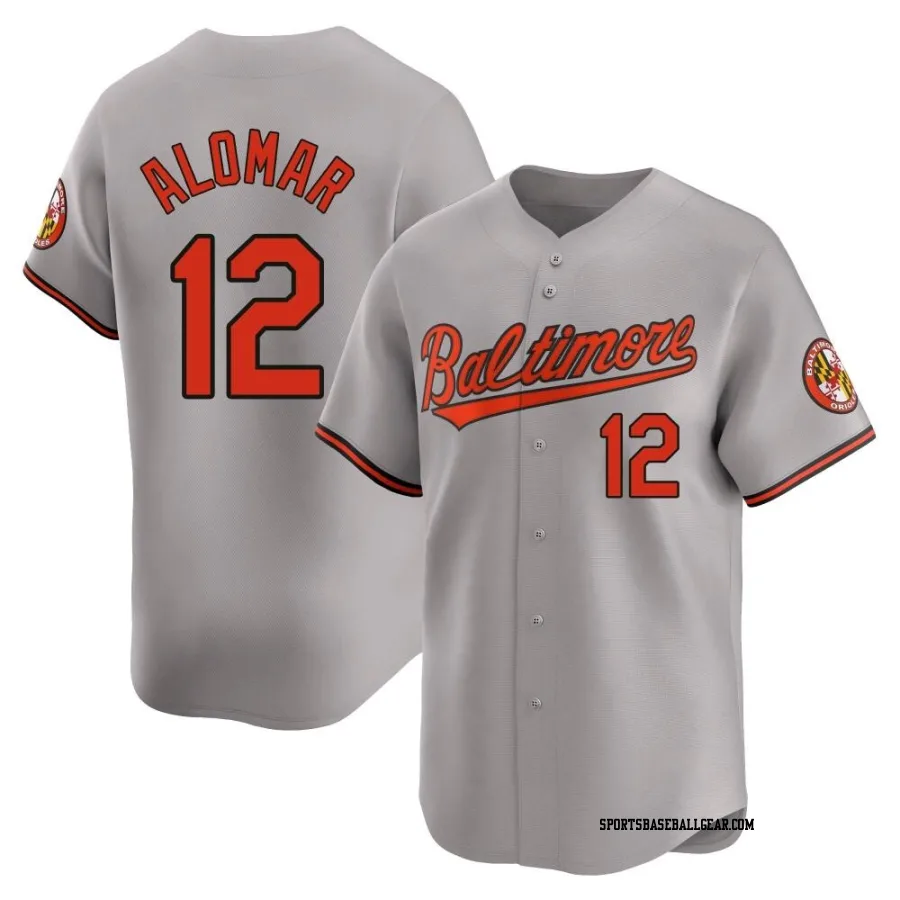 Roberto Alomar Youth Baltimore Orioles Gray Limited Road Jersey