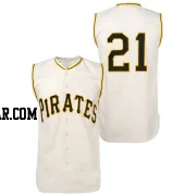 Roberto Clemente Men's Pittsburgh Pirates Cream Authentic 1960 Throwback Jersey