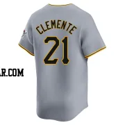 Roberto Clemente Men's Pittsburgh Pirates Gray Limited Away Jersey