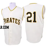 Roberto Clemente Men's Pittsburgh Pirates White Replica 1960 Throwback Jersey