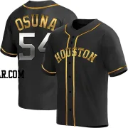 Roberto Osuna Men's Houston Astros Black Golden Replica Alternate Jersey