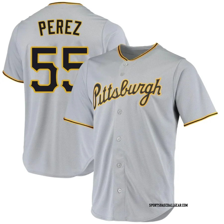 Roberto Perez Youth Pittsburgh Pirates Gray Replica Road Jersey