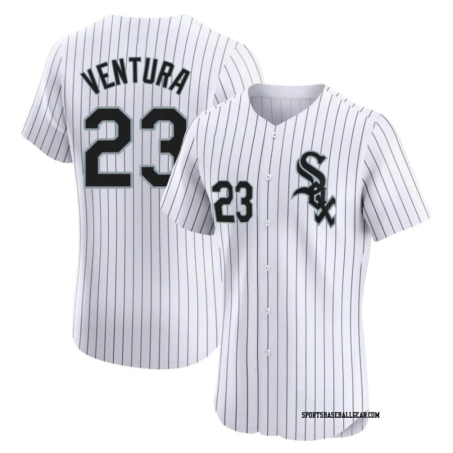 Robin Ventura Men's Chicago White Sox White Elite Home Jersey